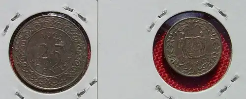 2 x Surinam Muenzen 1962 ()  10 Cent und 25 Cent 1962