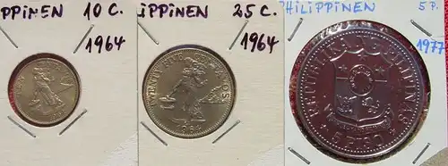 3 x Muenzen Philippinen 1964-1977 (1038280)
