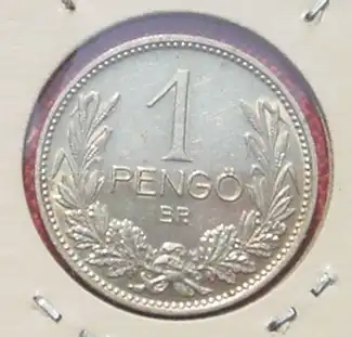 Silbermuenze UNGARN 1 Pengoe 1939, guter Zustand (1038312)