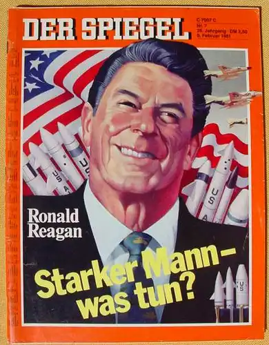 Der Spiegel vom 9. Feb. 1981. 'Ronald Reagan' ()