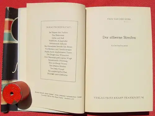 Paul van der Hurk "Der Silberne Streifen". Kriminalroman. 1949 (0320104)