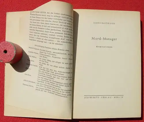 James Eastwood "Mord-Manager". Kriminalroman (0320217)