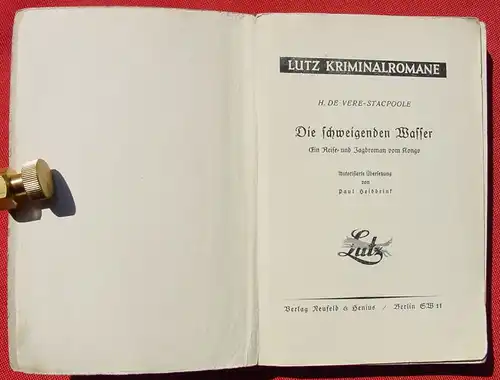 F. de Vere-Stacpoole "Die schweigenden Wasser". Lutz Kriminalromane (0320243)