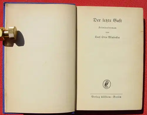 Carl Otto Windecker 'Der letzte Gast'. Kriminalroman (0320280)