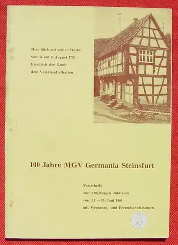 Festschrift. 100 J. MGV Germania Steinsfurt. 1964 ()