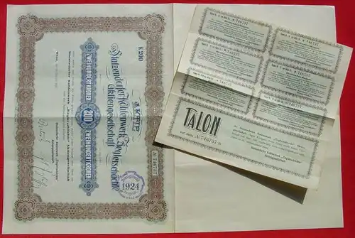 Kohle-Aktie 200 Kronen Oesterr. 1922 (1015911)