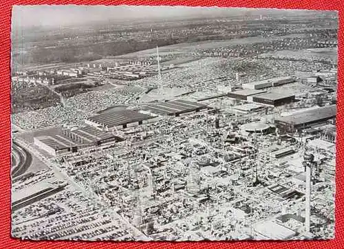 (-30159) Agfa-Foto-Ansichtskarte. Messe Hannover. Hermes-Turm / errichtet 1956. Freig. Nieders. Minister f. Wirtschaft u. Verkehr .