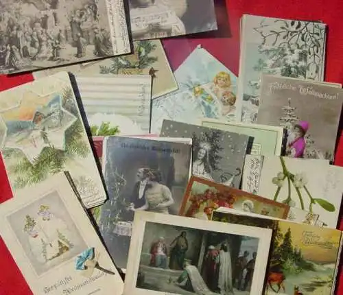 Neu : Versandkosten ab Euro 2,20 () 40 sehr hübsche, alte Ansichtskarten zum Thema "Weihnachten" ab ca. 1900 bis ca. 1930-er Jahre. Fast alle AK sind postalisch gelaufen. Zum Teil Gebrauchsspuren, aber sehr günstig im Preis ?