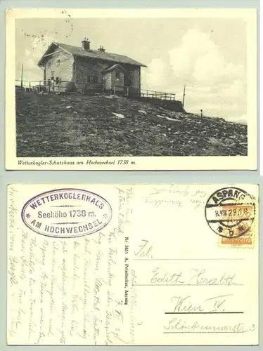 Wetterkogler Schutzhaus 1929 (intern : 1025225)