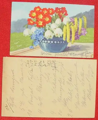 2 x Schokolade-Reklame-Postkarten ()