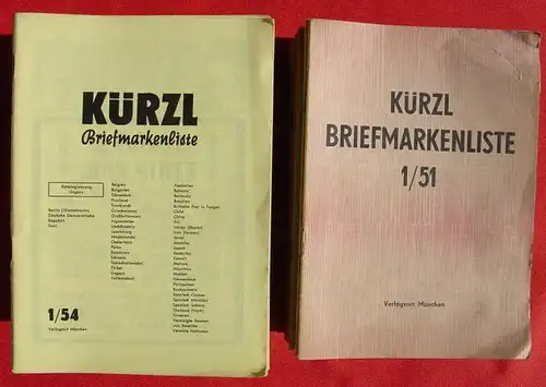 Kuerzl Briefmarkenlisten 1947-1956 ()