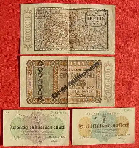 4 x Inflationsgeld Berlin 1923 ()