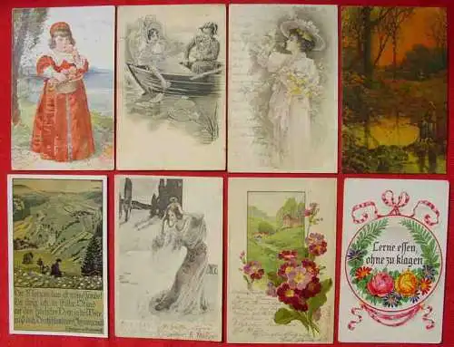 Neu : Versandkosten ab Euro 2,20 ()  42 sehr hübsche Künstler-Ansichtskarten mit diversen Motiven. Die Karten stammen meist aus der Zeit um 1900 bis 1920-er Jahre. Einige postalisch gelaufen.