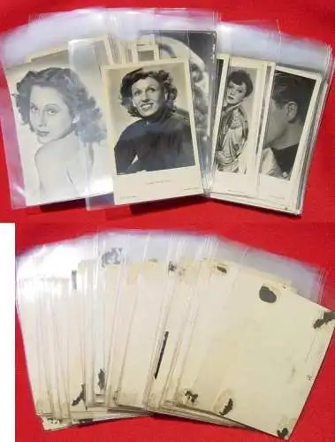 (intern : ) Schauspieler / Film, u. ä. auf insgesamt 60 Postkarten aus früheren Zeiten (z. B. Lale Andersen, Hertha Feiler, Ilse Werner, K. Söderbaum, Karl Ludwig Diehl, Paul Hubschmid, Marika Rökk, Brigitte Horney, usw .....) Die 60 Karten...