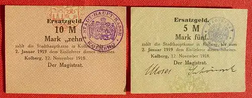 2 x Ersatzgeld Kolberg 1918 ()