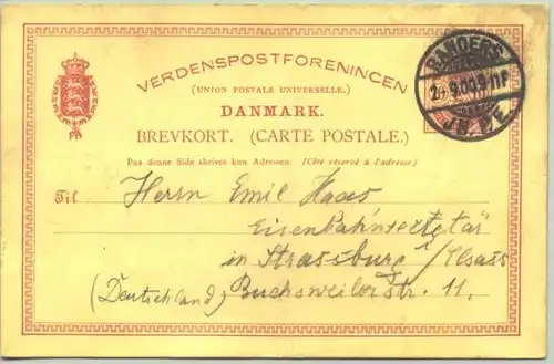 Ganzsache Daenemark 1900 (/062)