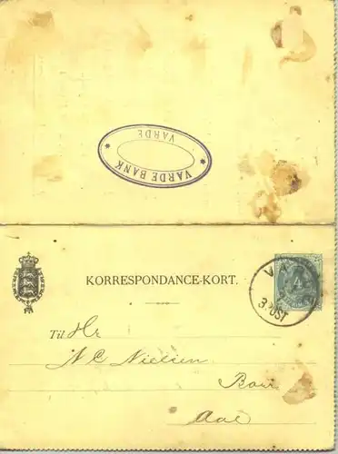 Ganzsache Daenemark um 1888 (/052)