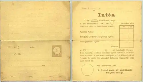 Ganzsache Ungarn 1880 ? (1017620)
