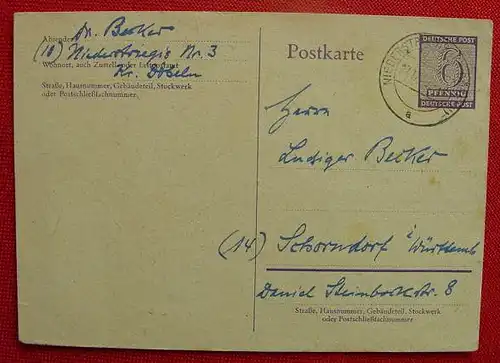 6 Pf. GS 1945 Deutsche Post (intern : )