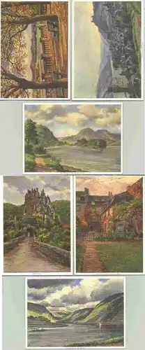 (1017565) Rheinland : Sechs Original Kuenstler-Ansichtskarten von Carl Nonn mit Motiven "Rheinische Kunst"