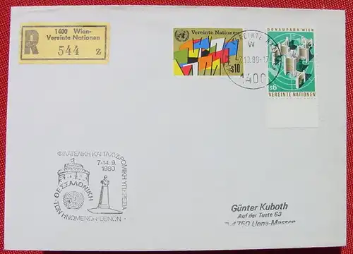 (1038642) E-Brief. Wien UN-Post. SST 1980