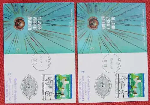 (1045135) Sonderpostbefoerderung mit Postkutsche 4 x UNO 1985