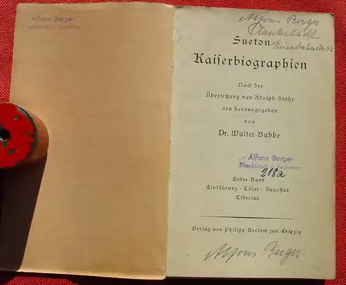 () Sueton. Kaiserbiographien I. Reclam-Band Nr. 6692-6694. 272 Seiten, siehe bitte Bild