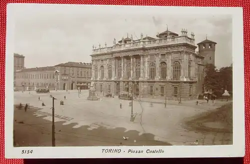 () Torino Piazza Castello. Italien. Alte Foto-Postkarte, siehe bitte Bilder