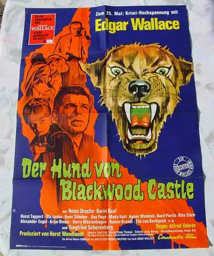 Edgar Wallace Filmplaket Hund v. B.... (1017667)