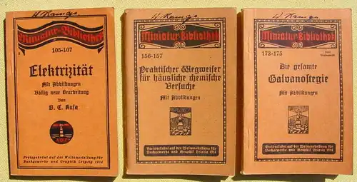 3 x Miniatur-Bibliothek. Hefte um 1914 ()