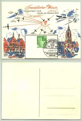 (1010096) Ansichtskarte. Sonderpostkarte anlaesslich "Internationale Frankfurter Messe". 1948