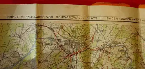 (0080448) Collection Lorenz "Schwarzwald" Specialkarte Blatt 1. Aufgefaltet ca. 76 x 73 cm. Massstab 1 : 75.000