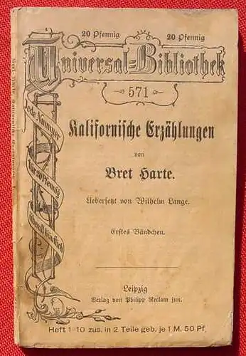Harte. Kalifornische Erzaehlungen. Um 1915 ? ()