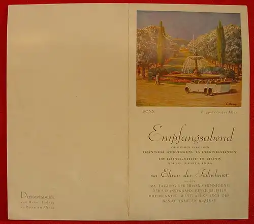 Einladungskarte BONN 1928 Koenigshof (0080346)
