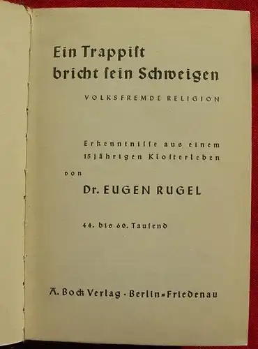 Rugel. Klosterleben. Berlin 1938 ()