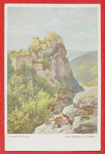 Kunst-AK Ruine Aggstein, um 1910 ()