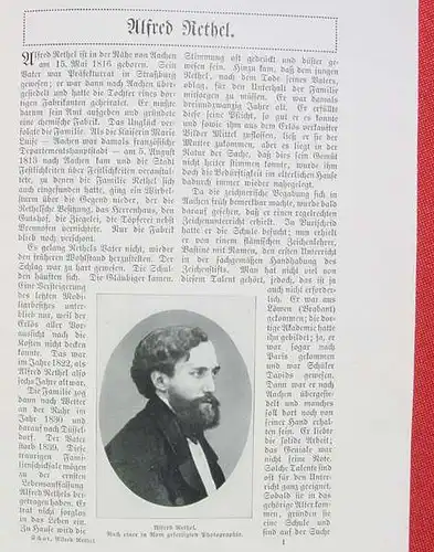 () "Alfred Rethel". Velhagen & Klasings Volksbuecher Nr. 22. Bielefeld, Leipzig 1911