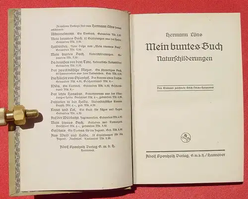 () Loens  "Mein buntes Buch". 164 S., Adolf Sponholtz-Verlag, Hannover 1916