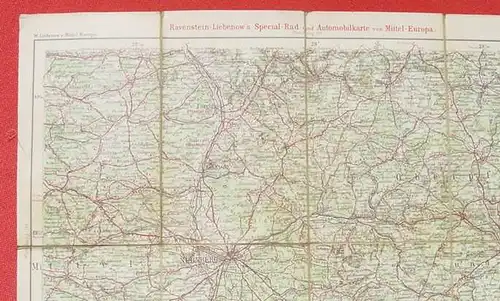 (1008333) Landkarte "Rad-u. Automobilkarte". Blatt 115 : Nuernberg. Ravenstein, Frankfurt / Main