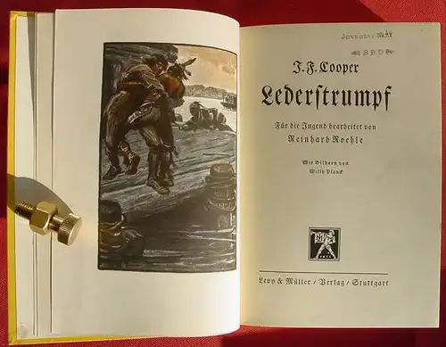 () Cooper "Lederstrumpf". Fuer die Jugend bearbeitet v. Reinhard Roehle. 210 S., Levy & Mueller Verlag, Stuttgart