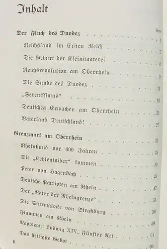 (1016157) "Der Fluch des Duodez" - Patrioten und Partikularisten am Oberrhein. Fuehrer-Verlag, Karlsruhe