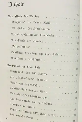 () "Der Fluch des Duodez" - Patrioten und Partikularisten am Oberrhein. Fuehrer-Verlag, Karlsruhe