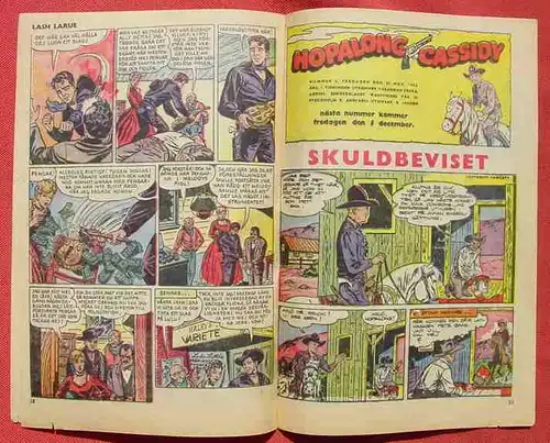 () Hopalong Cassidy. Comic Nr. 3 von 1952. Schweden. 32 Seiten. Sehr guter Zustand