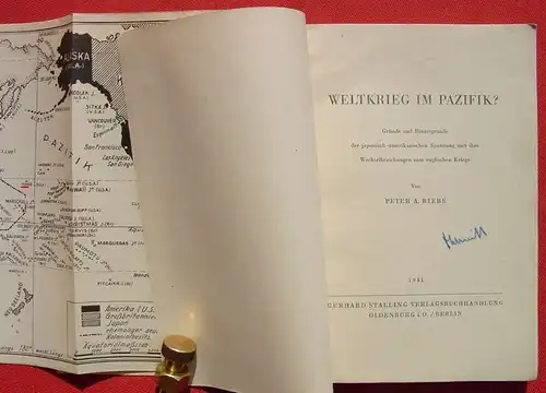 (1015212) Riebe "Weltkrieg im Pazifik ?" Japan / USA. 112 S., 1941 Stalling-Verlag, 1. Auflage, Oldenburg / Berlin