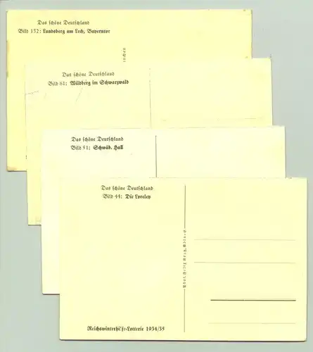 (1025457) 4 Ansichtskarten. Reichswinterhilfe-Lotterie 1934/35