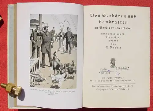 (1009774) "Von Seebaeren und Landratten an Bord der Penelope". Altes Jugendbuch. Union Deutsche Verlagsgesellschaft Stuttgart, Berlin, Leipzig