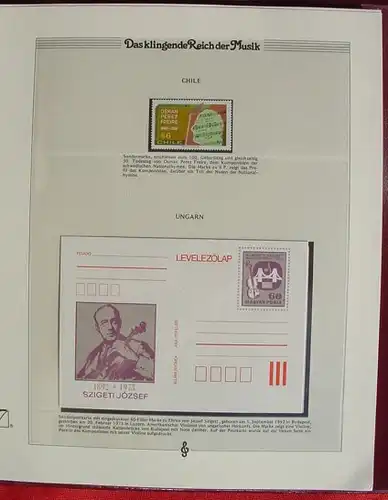 (1030365) Briefmarken und Belege MUSIK Philatelie Sieger-Album