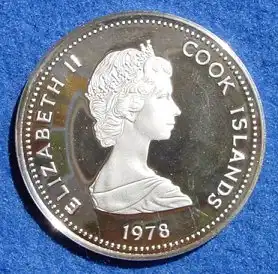 () Cook-Inseln. 10 Dollars 1978  PP. Kroenungs-Jubilaeum Elizabeth II. 1953-1978