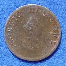 () Muenze. Irland:  Half Penny 1805. KM 147, stark gebraucht