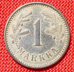 (1007130) Finnland. 1 Markka 1922 (Mz. Herz)  KM 27